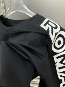 Fendi Roma Cotton T Shirt Black