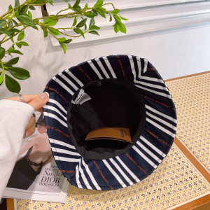 Burberry Black White Canvas Bucket Hat