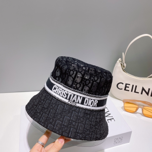 Dior Oblique Canvas Bucket Hat Black