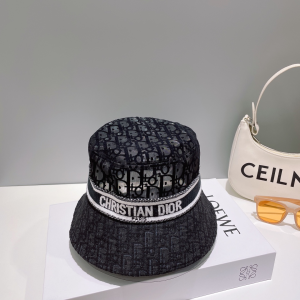 Dior Oblique Canvas Bucket Hat Black