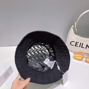 Dior Oblique Canvas Bucket Hat Black