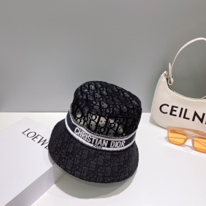Dior Oblique Canvas Bucket Hat Black