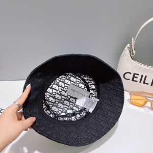 Dior Oblique Canvas Bucket Hat Black