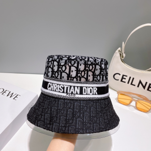 Dior Oblique Canvas Bucket Hat Black