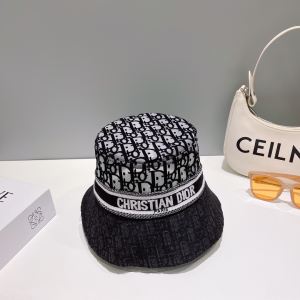Dior Oblique Canvas Bucket Hat Black
