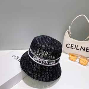 Dior Oblique Canvas Bucket Hat Black