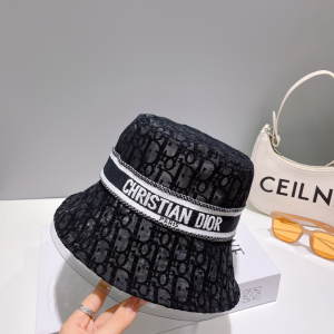 Dior Oblique Canvas Bucket Hat Black