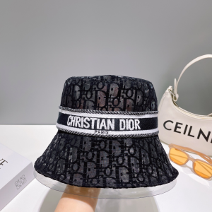 Dior Oblique Canvas Bucket Hat Black
