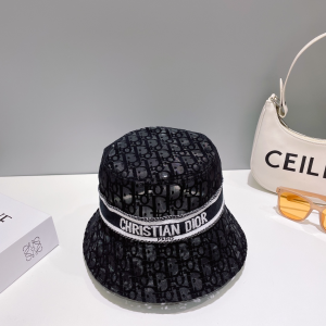 Dior Oblique Canvas Bucket Hat Black