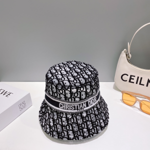 Dior Oblique Canvas Bucket Hat Gray