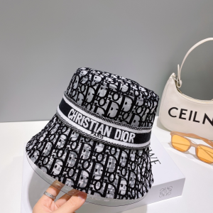 Dior Oblique Canvas Bucket Hat Gray