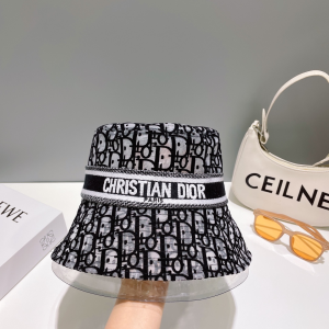 Dior Oblique Canvas Bucket Hat Gray