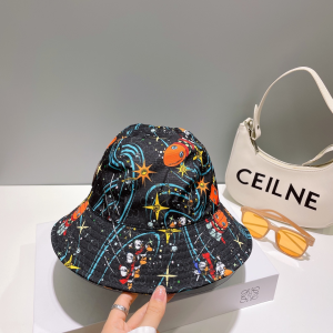 Gucci Galaxy Cotton Canvas Bucket Hat Black