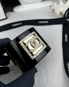 Chanel Crystal CC Black Bracelet