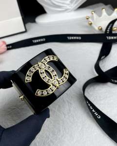 Chanel Crystal CC Black Bracelet
