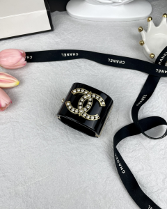 Chanel Crystal CC Black Bracelet