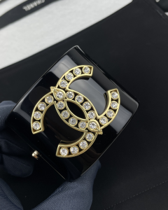 Chanel Crystal CC Black Bracelet