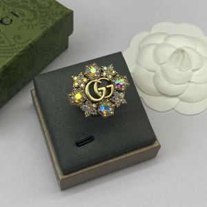 Gucci Double G Crystal Flower Rings