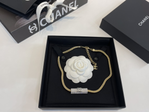 Chanel CC Crystals Chain Necklaces