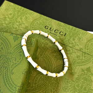 Gucci Bamboo Bracelet Bangle White