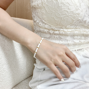 Gucci Bamboo Bracelet Bangle White