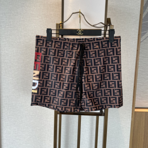 Fendi FF Logo Brown Shorts