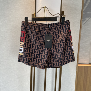 Fendi FF Logo Brown Shorts