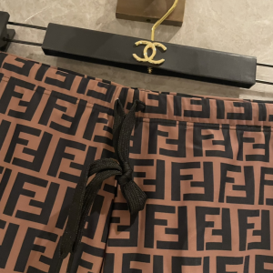 Fendi FF Logo Brown Shorts