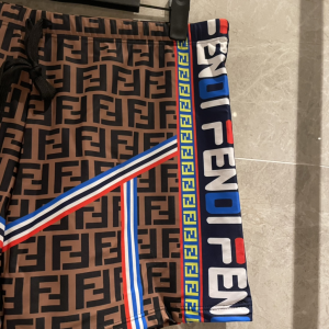 Fendi FF Logo Brown Shorts