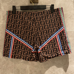 Fendi FF Logo Brown Shorts