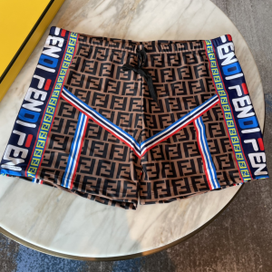 Fendi FF Logo Brown Shorts
