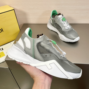 Fendi Flow Fabric Sneakers Gray