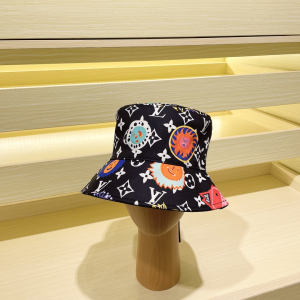 Louis Vuitton Monogram Black Bucket Hat