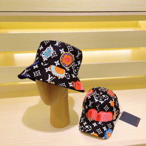 Louis Vuitton Monogram Black Bucket Hat