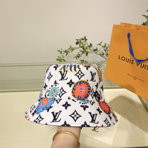 Louis Vuitton Monogram White Bucket Hat