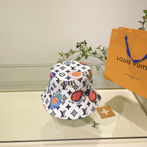 Louis Vuitton Monogram White Bucket Hat