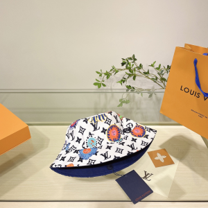Louis Vuitton Monogram White Bucket Hat
