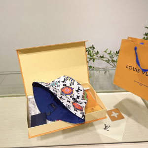 Louis Vuitton Monogram White Bucket Hat