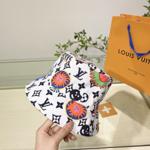 Louis Vuitton Monogram White Bucket Hat