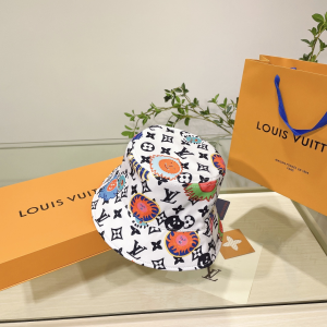 Louis Vuitton Monogram White Bucket Hat