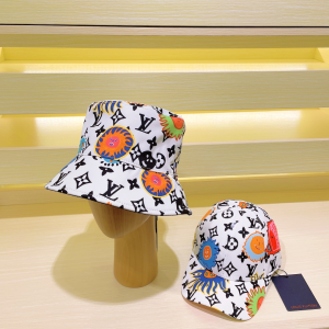 Louis Vuitton Monogram White Bucket Hat