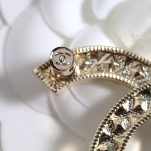 Chanel Crystals CC Logo Brooch