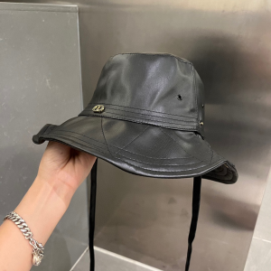Dior Leather Rainhat Bucket Hat Black