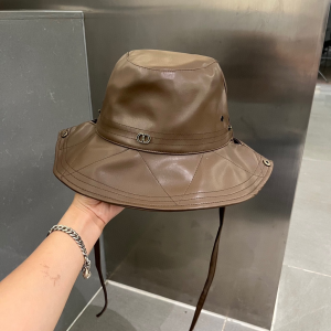 Dior Leather Rainhat Bucket Hat Brown