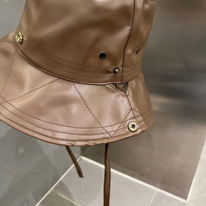 Dior Leather Rainhat Bucket Hat Brown