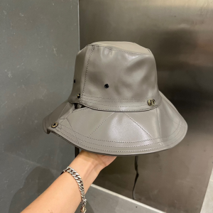 Dior Leather Rainhat Bucket Hat Gray
