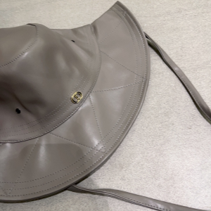 Dior Leather Rainhat Bucket Hat Gray