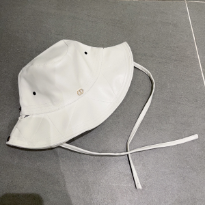 Dior Leather Rainhat Bucket Hat White