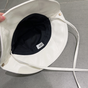 Dior Leather Rainhat Bucket Hat White