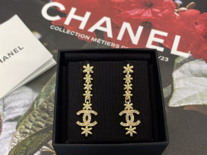Chanel Crystal CC Flowers Earrings